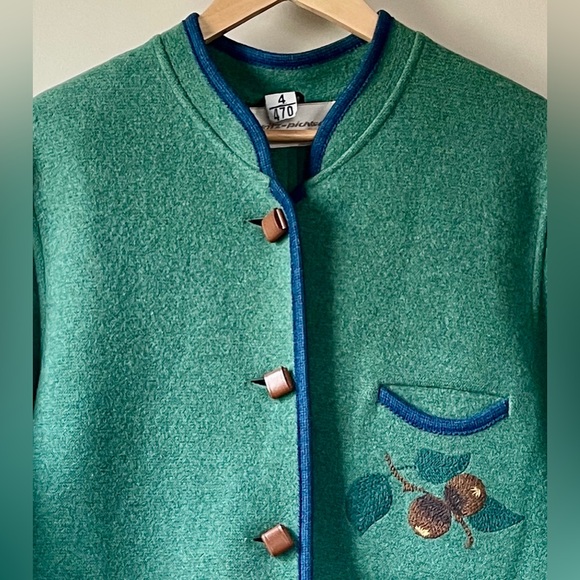 Litz-Pichler Austrian Virgin Wool Loden Coat | Trachten Boiled Wool Jacket - Picture 3 of 8